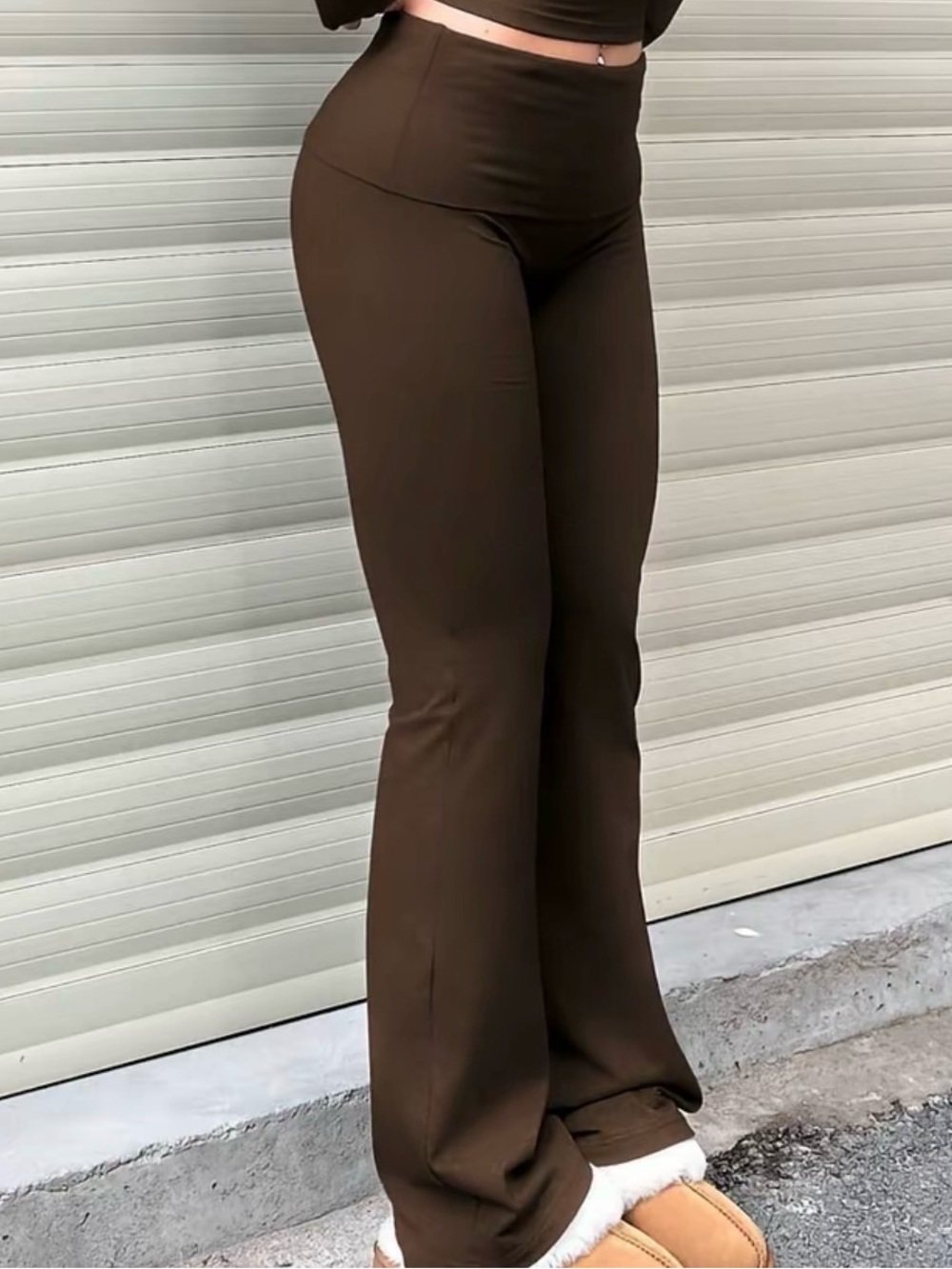 Brown Flared Leggings